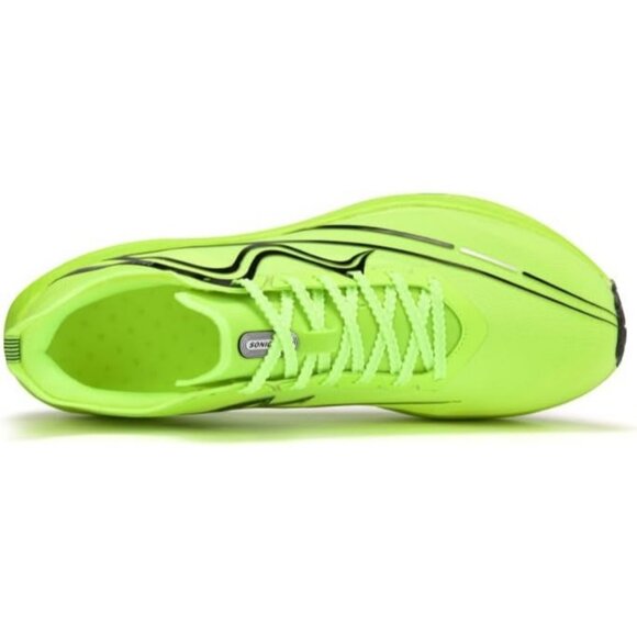 Men's Light Green Dual Carbon Plates Midsole Running Workout Athletic Shoes - Picture 5 of 6